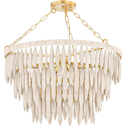 Mitzi 8 Light Chandelier in Aged Brass H503808-AGB