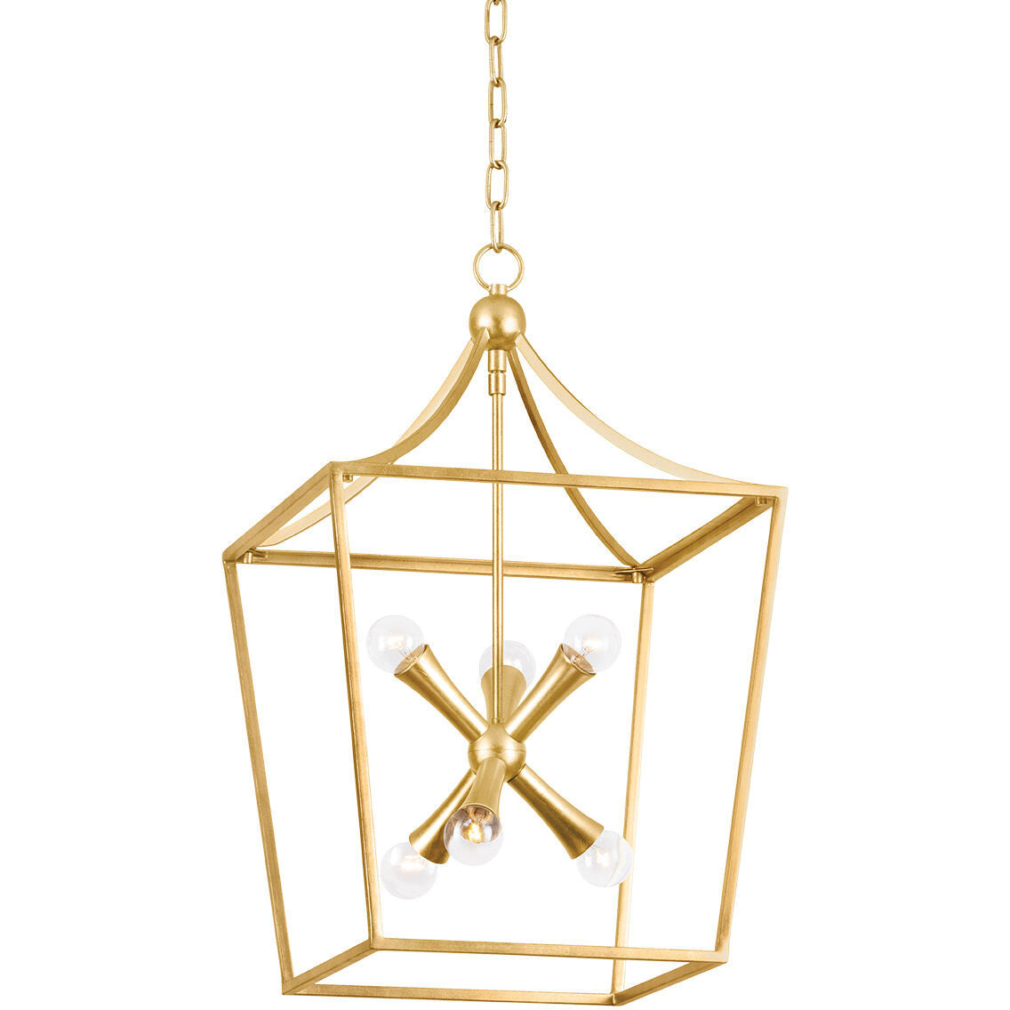 Mitzi 6 Light Chandelier in Vintage Gold Leaf H868806-VGL