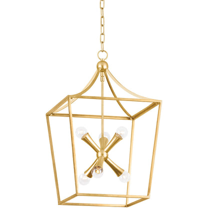 Mitzi 6 Light Chandelier in Vintage Gold Leaf H868806-VGL