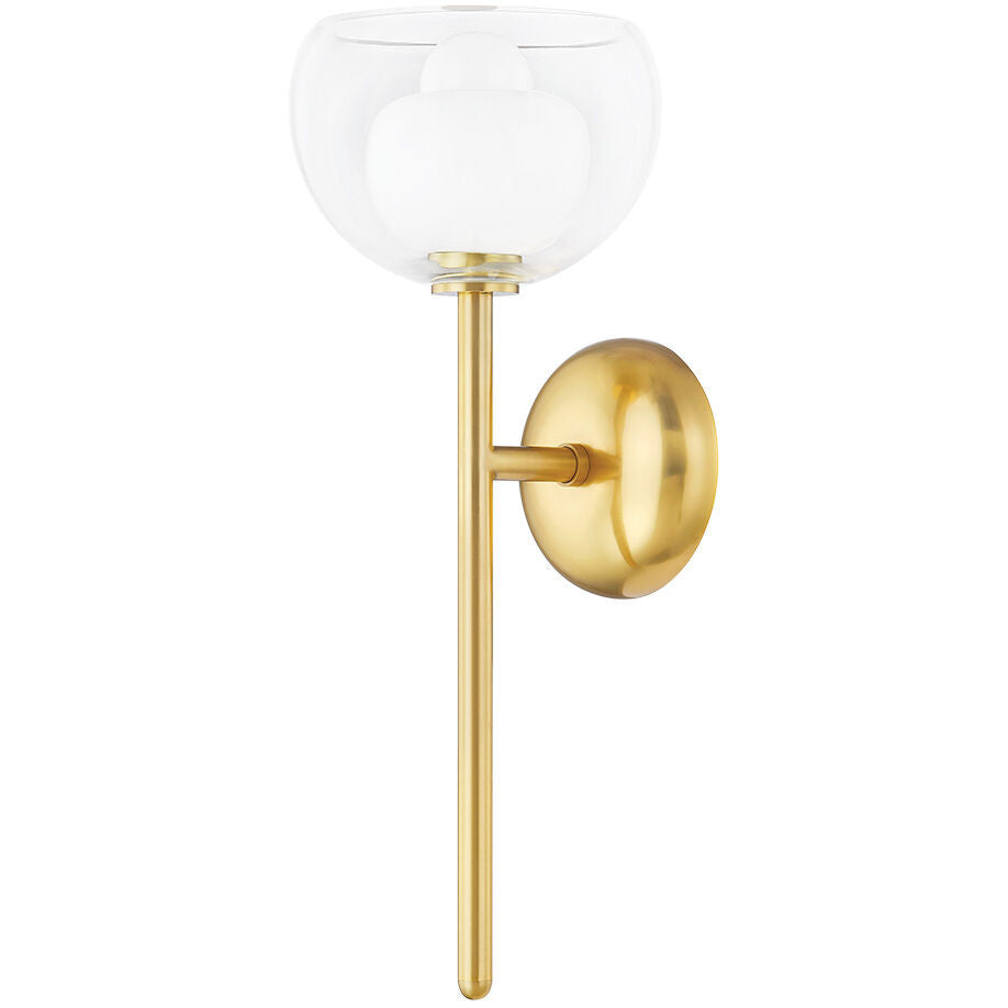 Mitzi 1 Light Wall Sconce in Aged Brass/Soft Cream H787101-AGB/SCR