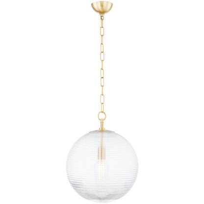 Mitzi 1 Light Pendant in Aged Brass H815701L-AGB