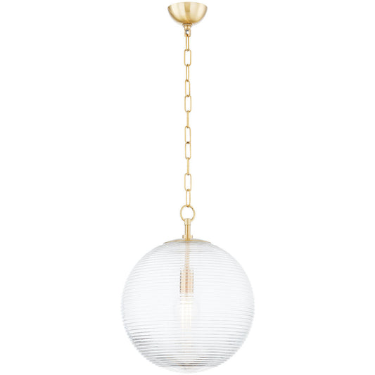 Mitzi 1 Light Pendant in Aged Brass H796701-AGB