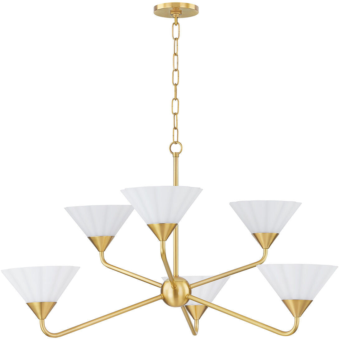 Mitzi 1 Light Pendant in Vintage Gold Leaf H801701-VGL