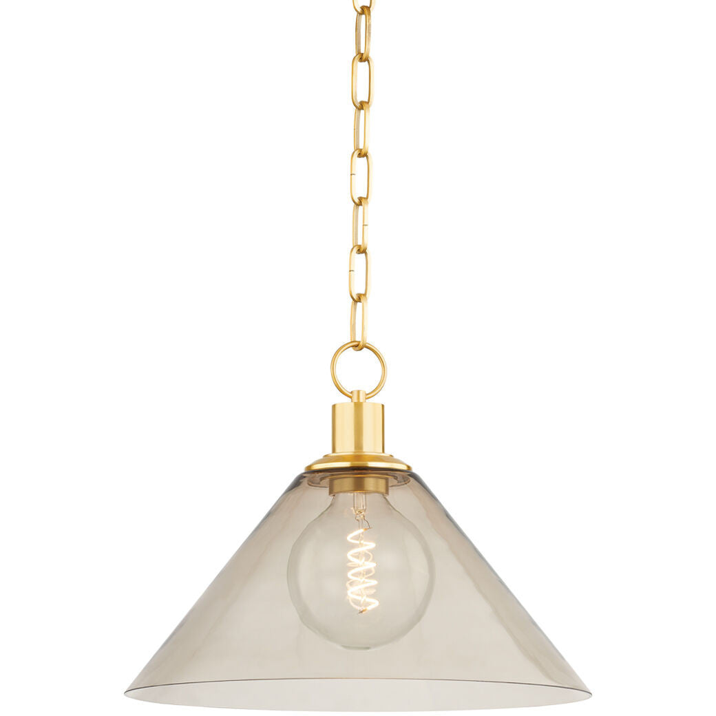 Mitzi 1 Light Pendant in Aged Brass H825701-AGB