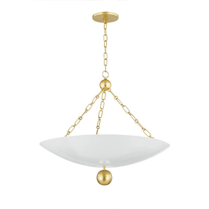 Mitzi 3 Light Pendant in Vintage Gold Leaf/Soft White H846703-VGL/SWH