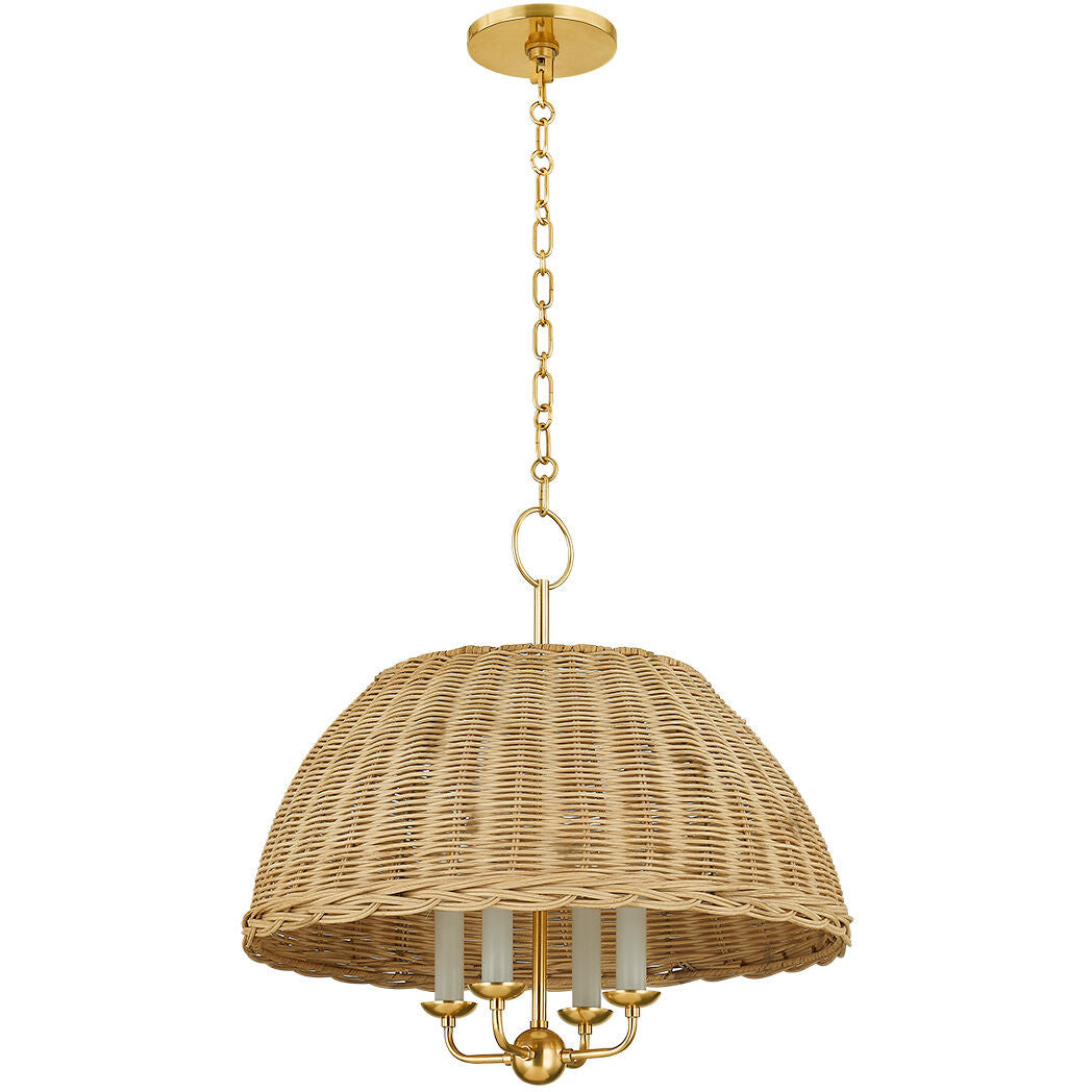 Mitzi 6 Light Chandelier in Vintage Gold Leaf H850806-VGL