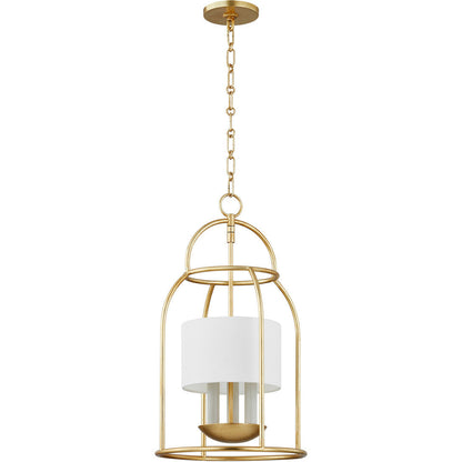 Mitzi 3 Light Lantern in Vintage Gold Leaf H871703-VGL