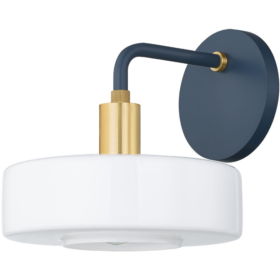 Mitzi 1 Light Wall Sconce in Aged Brass/Slate Blue H886101-AGB/SBL