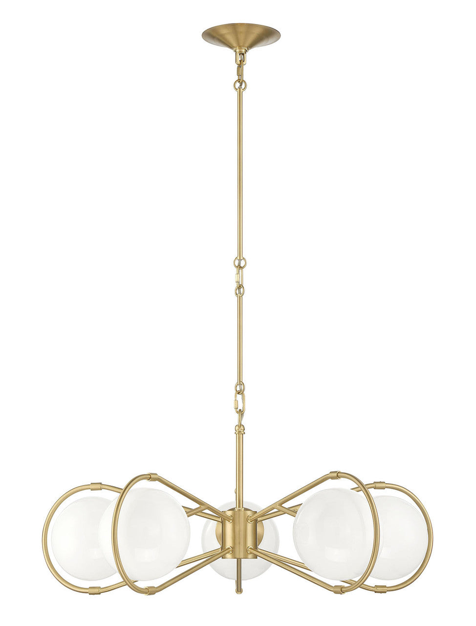 Lumanity Lighting Gio 5-Light Modern Brass Statement Chandelier in Starburst Brass  L090-0021