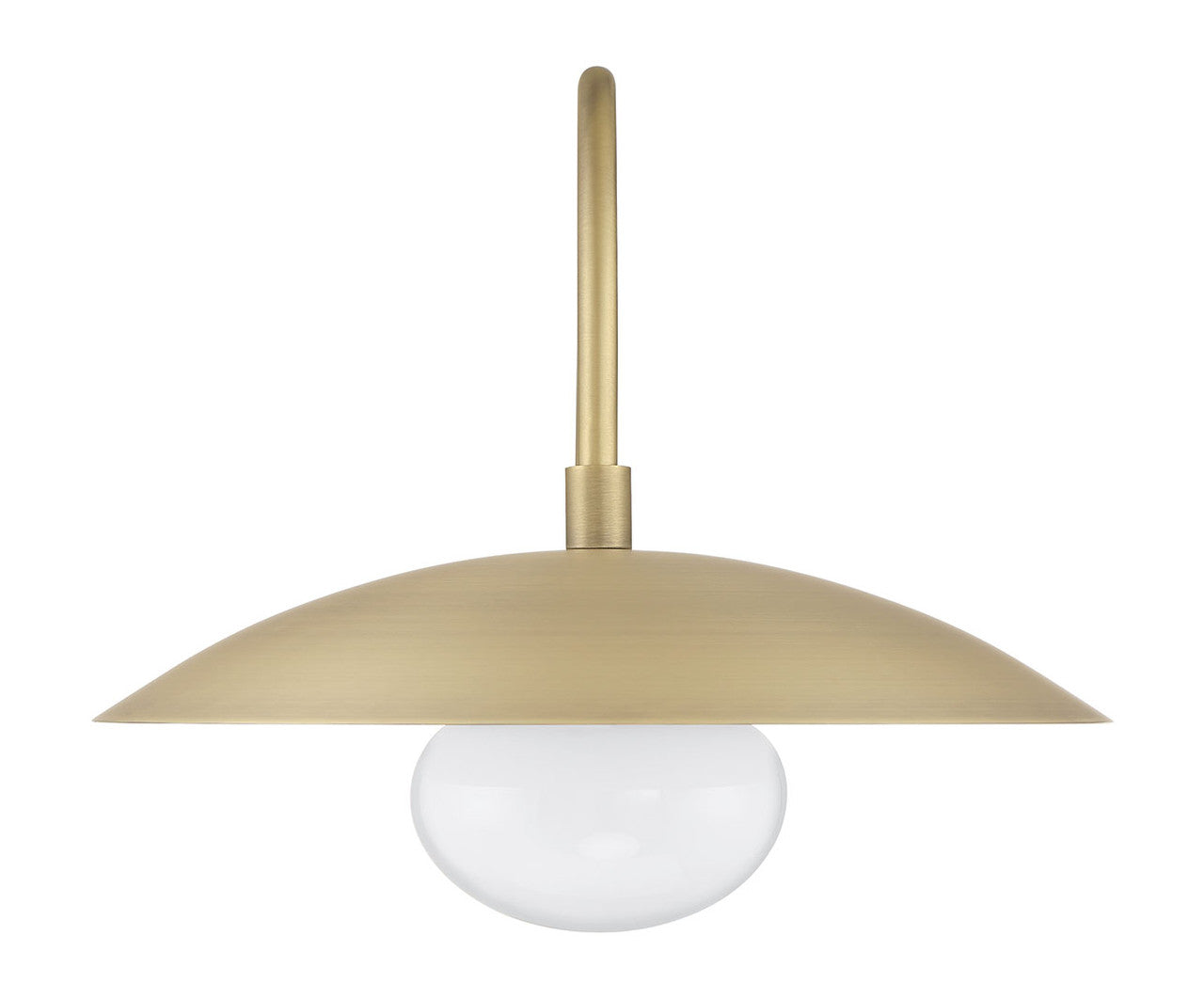 Lumanity Lighting Declan Modern Disc Satin Brass 12" Wall Sconce Light in Plated Classic Satin Brass, Off White Enamel  L050-0005