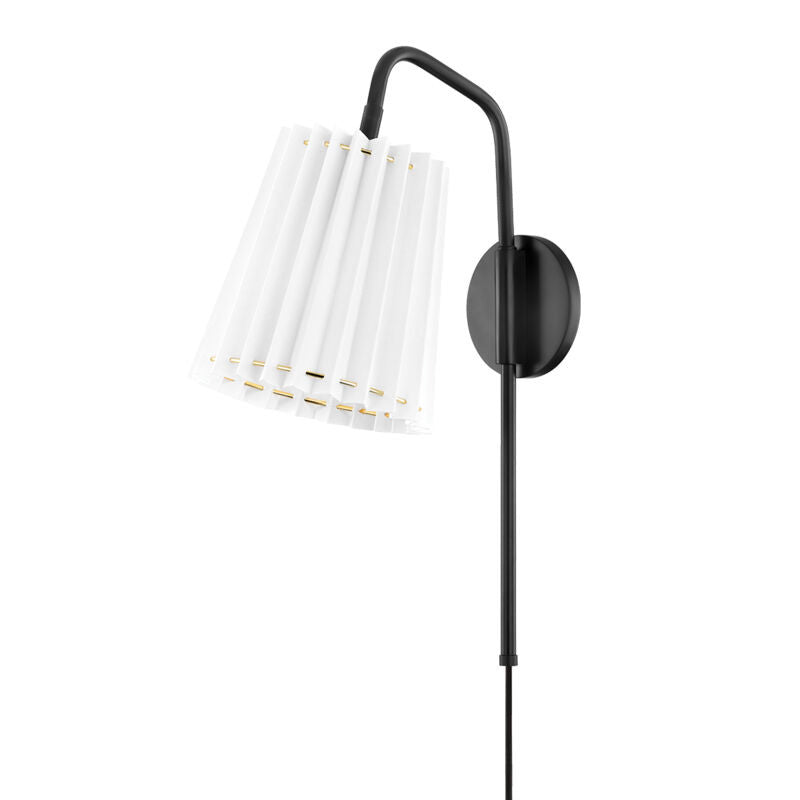 Mitzi 1 Light Plug-in Sconce in Soft Black HL476101-SBK