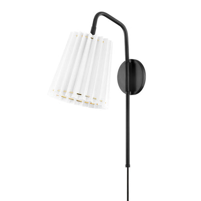 Mitzi 1 Light Plug-in Sconce in Soft Black HL476101-SBK