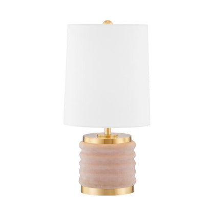 Mitzi 1 Light Table Lamp in Aged Brass/Blush Combo HL561201-AGB/BLSH