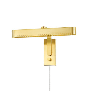 Mitzi 1 Light Plug-in Sconce in Aged Brass HL491201-AGB