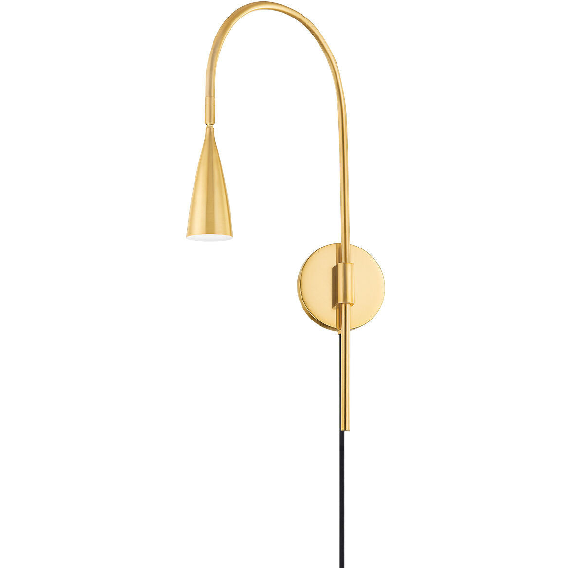 Mitzi 1 Light Plug-in Sconce in Aged Brass HL811201-AGB