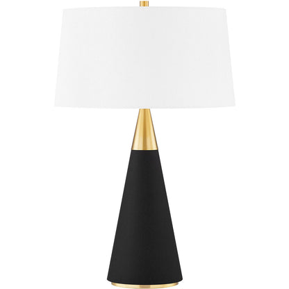 Mitzi 1 Light Table Lamp in Aged Brass/Black Linen HL819201-AGB/BKL