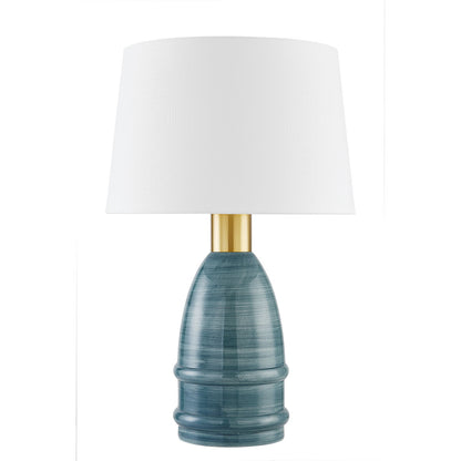 Mitzi 1 Light Table Lamp in Aged Brass/Ceramic Inchyra Blue HL887201-AGB/CYB