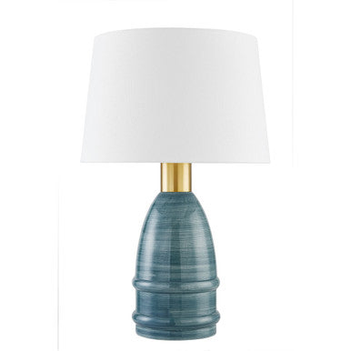 Mitzi 1 Light Table Lamp in Aged Brass/Ceramic Inchyra Blue HL887201-AGB/CYB