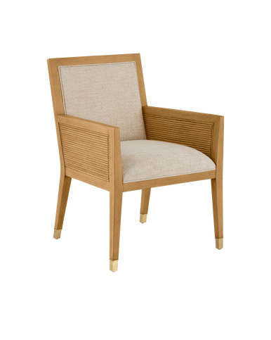 Currey & Co. Santos Sea Sand Armchair, Liller Malt 7000-0862