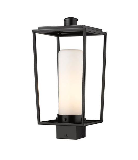 Z-Lite Sheridan 1 Light Outdoor Post Mount Fixture in Black 595PHMS-BK