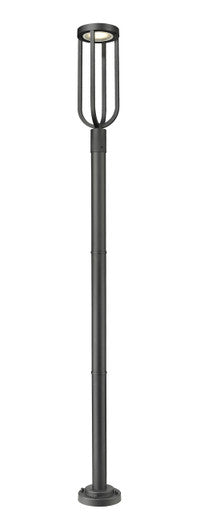 Z-Lite Leland 1 Light Outdoor Post Mounted Fixture in Sand Black 5005PHB-567P-BK-LED