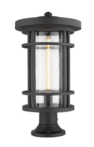 Z-Lite Jordan 1 Light Outdoor Pier Mounted Fixture in Black 570PHXL-553PM-BK