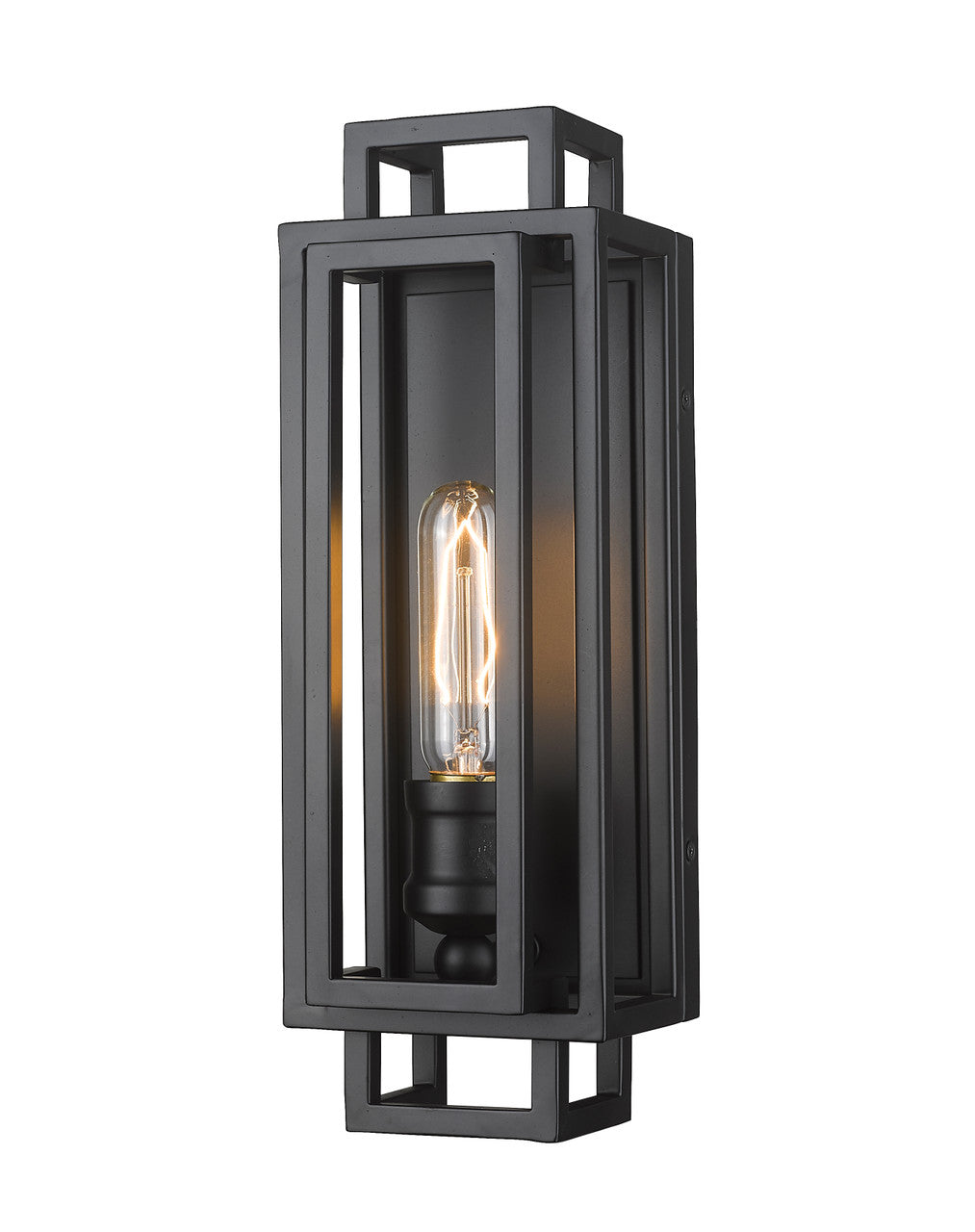 Z-Lite Titania 1 Light Wall Sconce in Matte Black 454-1S-MB