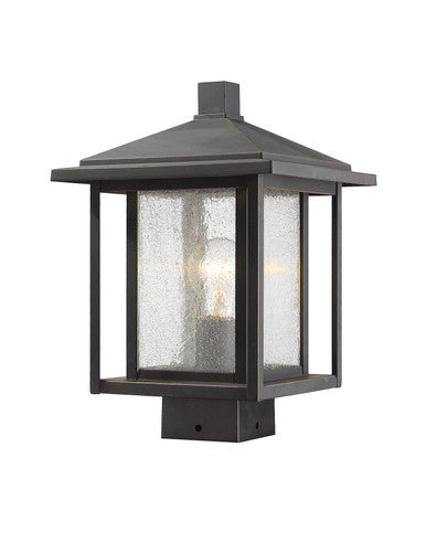 Z-Lite Aspen 1 Light Outdoor Post Mount Fixture in Oil Rubbed Bronze 554PHMS-ORB