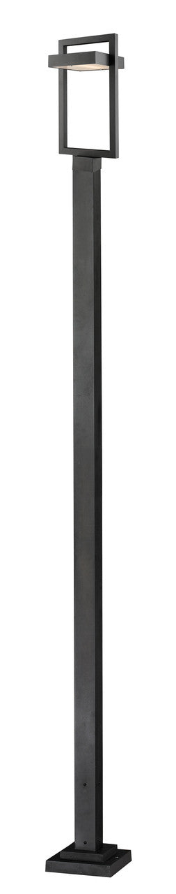 Z-Lite Luttrel Outdoor Post Mounted Fixture in Black 566PHBS-536P-BK-LED