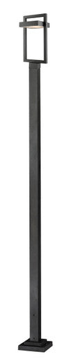 Z-Lite Luttrel 1 Light Outdoor Post Mounted Fixture in Black 566PHBS-536P-BK-LED