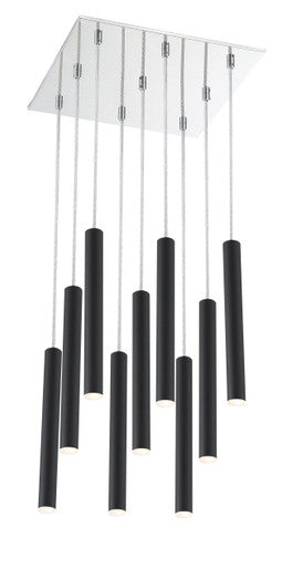 Z-Lite Forest 9 Light Chandelier in Chrome 917MP12-MB-LED-9SCH