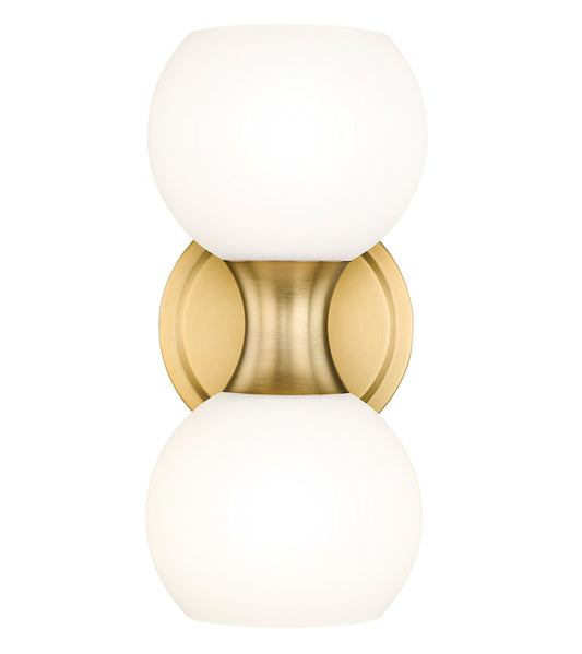 Z-Lite Artemis 2 Light Wall Sconce in Modern Gold 494-2S-MGLD