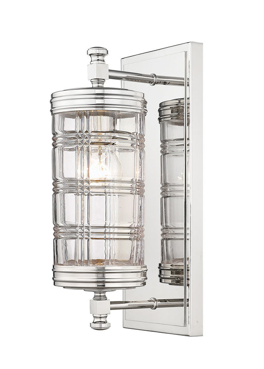 Z-Lite Archer 1 Light Wall Sconce in Polished Nickel 344-1S-PN