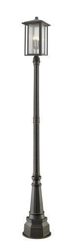 Z-Lite Aspen 3 Light Outdoor Post Mounted Fixture in Oil Rubbed Bronze 554PHXLR-564P-ORB