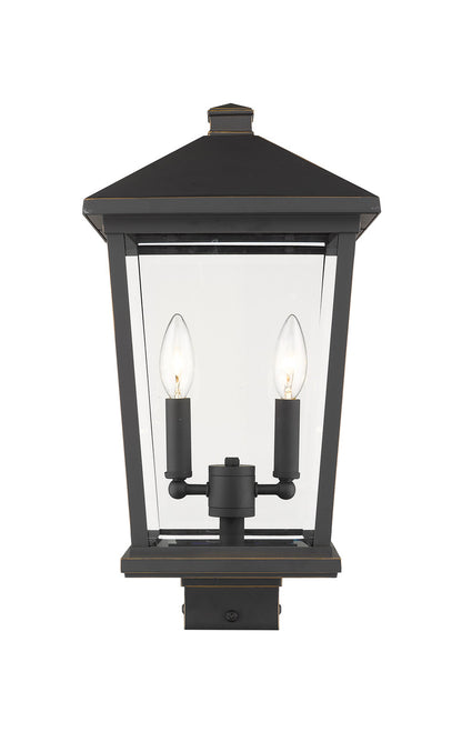 Z-Lite Beacon 2 Light Outdoor Post Mount Fixture in Oil Rubbed Bronze 568PHBS-ORB