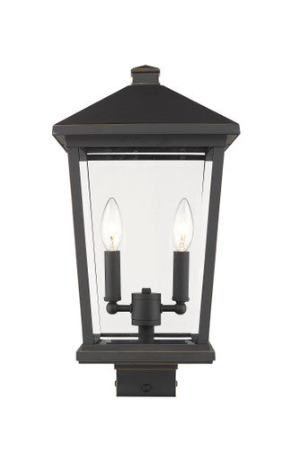 Z-Lite Beacon 2 Light Outdoor Post Mount Fixture in Oil Rubbed Bronze 568PHBS-ORB