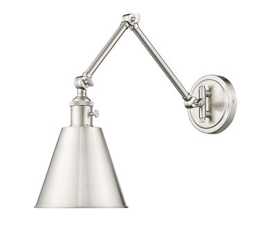 Z-Lite Gayson 1 Light Wall Sconce in Brushed Nickel 349S-BN