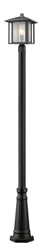 Z-Lite Aspen 1 Light Outdoor Post Mounted Fixture in Black 554PHB-519P-BK