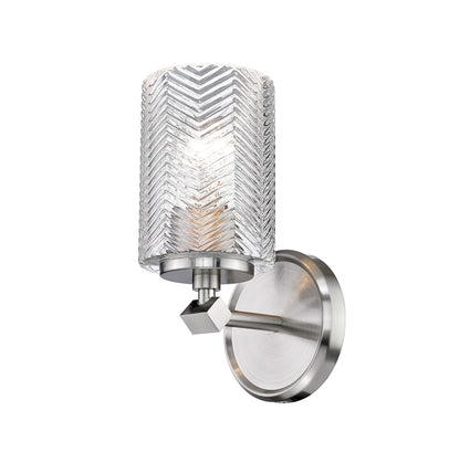 Z-Lite Dover Street 1 Light Wall Sconce in Brushed Nickel 1934-1S-BN