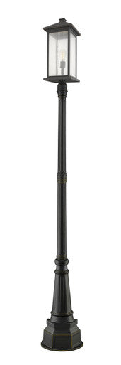 Z-Lite Portland 1 Light Outdoor Post Mounted Fixture in Oil Rubbed Bronze 531PHBXLR-564P-ORB