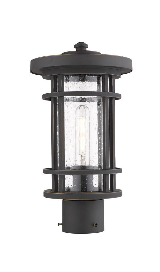 Z-Lite Jordan 1 Light Outdoor Post Mount Fixture in Oil Rubbed Bronze 570PHM-ORB