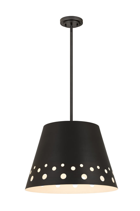 Z-Lite Katie 1 Light Chandelier in Matte Black 6014-18MB