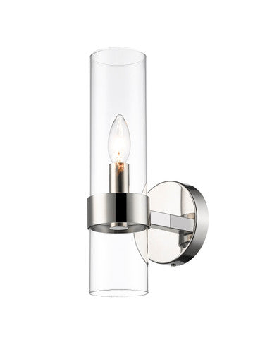 Z-Lite Datus 1 Light Wall Sconce in Polished Nickel 4008-1S-PN