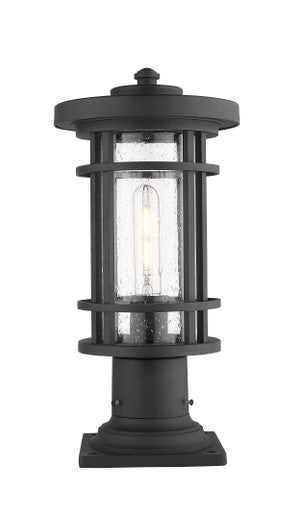 Z-Lite Jordan 1 Light Outdoor Pier Mounted Fixture in Black 570PHM-533PM-BK