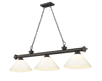 Z-Lite Cordon 3 Light Billiard in Bronze 2306-3BRZ-PWH