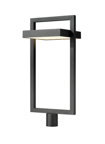 Z-Lite Luttrel Outdoor Post Mount Fixture in Black 566PHXLR-BK-LED