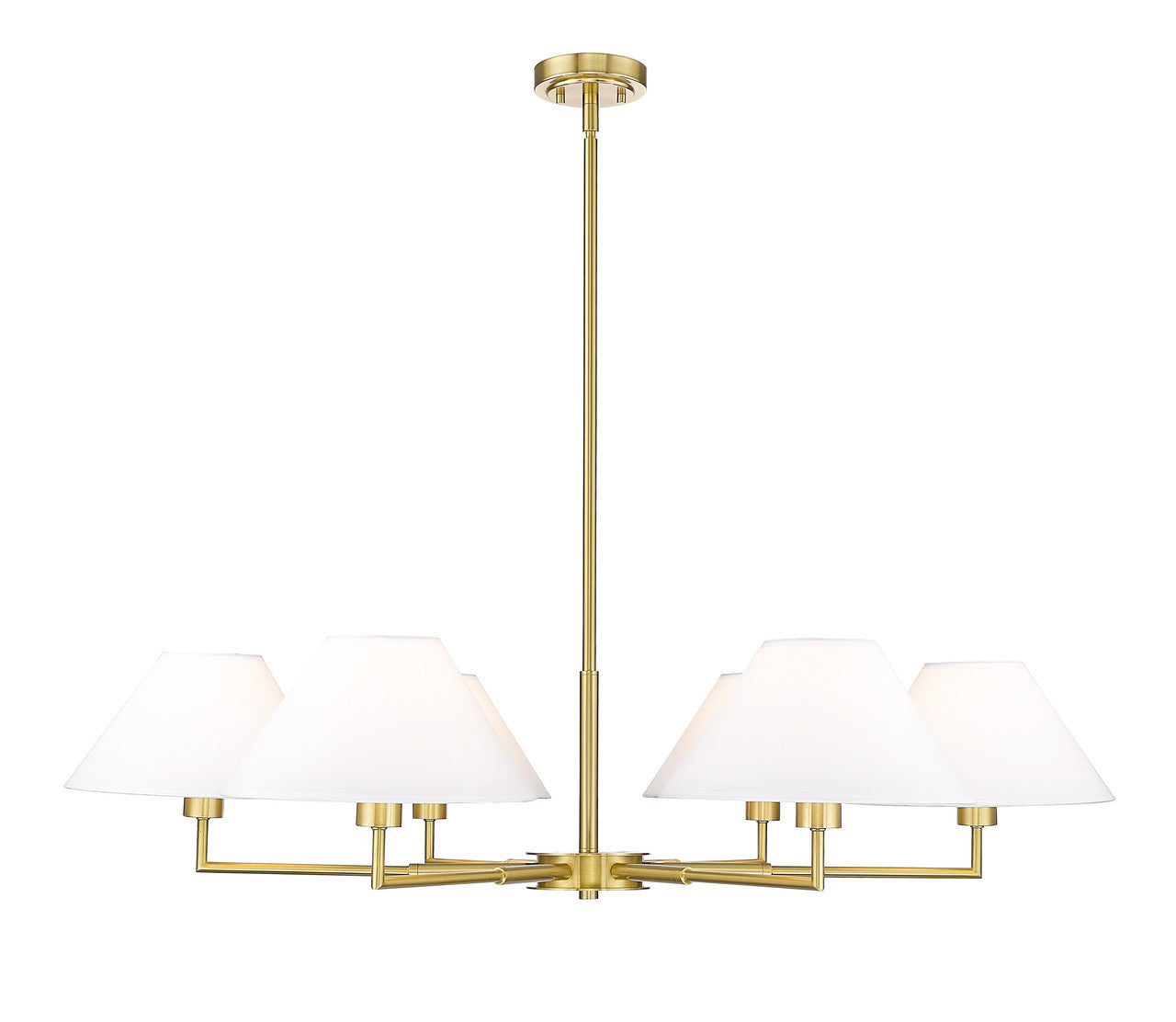 Z-LITE Leila 6 Light Chandelier in Luxe Gold 744-44R-LG