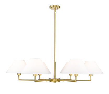 Z-LITE Leila 6 Light Chandelier in Luxe Gold 744-44R-LG