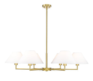 Z-Lite Leila 6 Light Chandelier in Luxe Gold 744-44R-LG