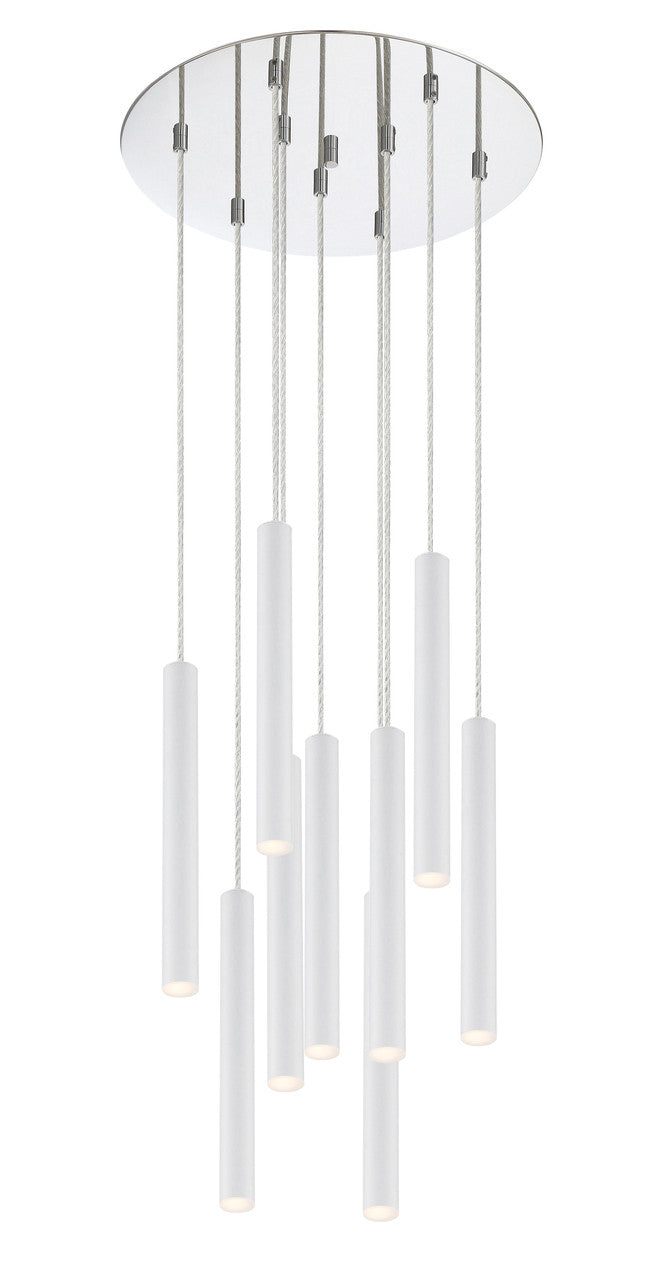 Z-Lite Forest Chandelier in Chrome 917MP12-WH-LED-9RCH